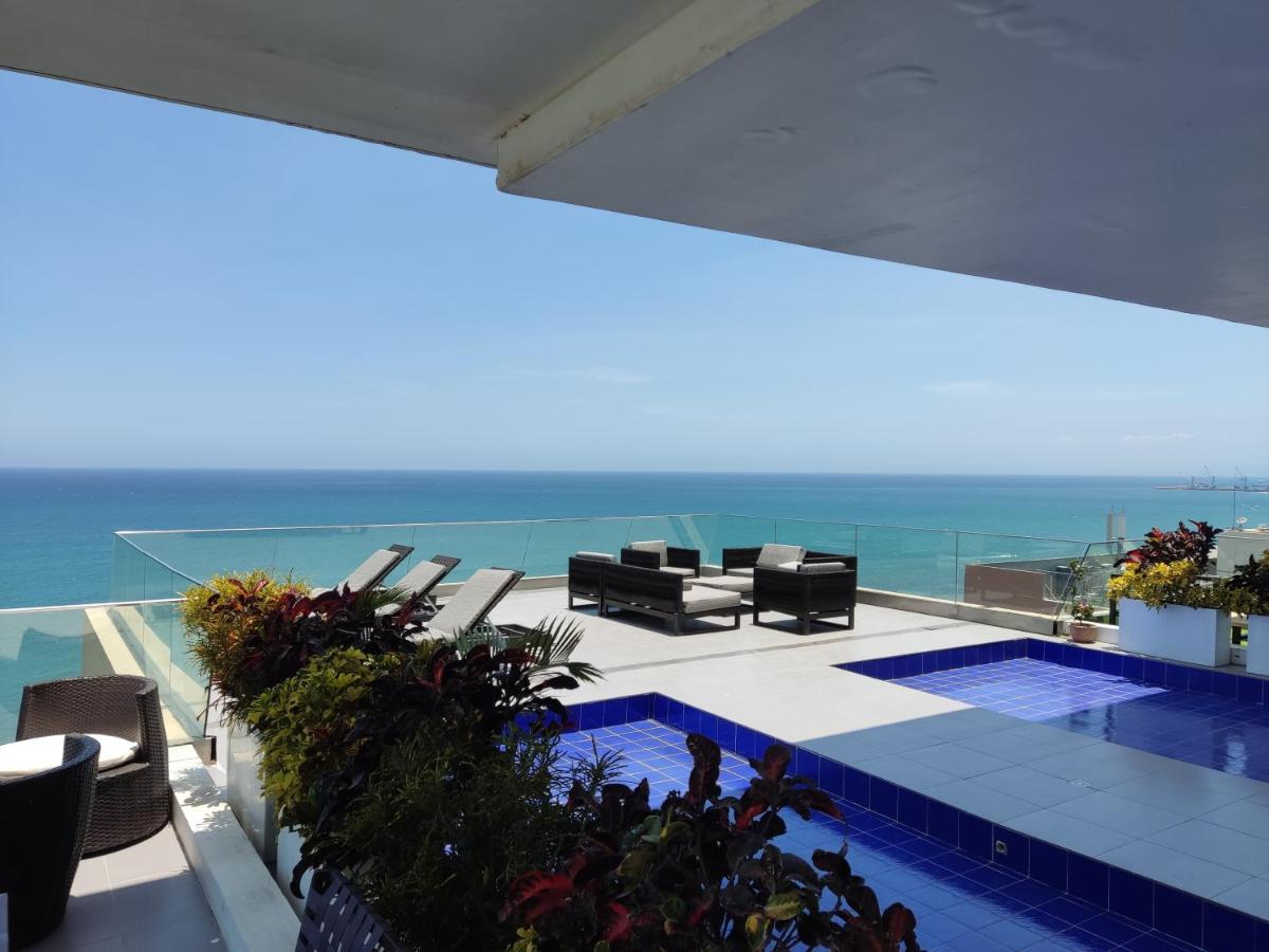 Departamento Suite frente al mar Poseidon Manta Exterior foto